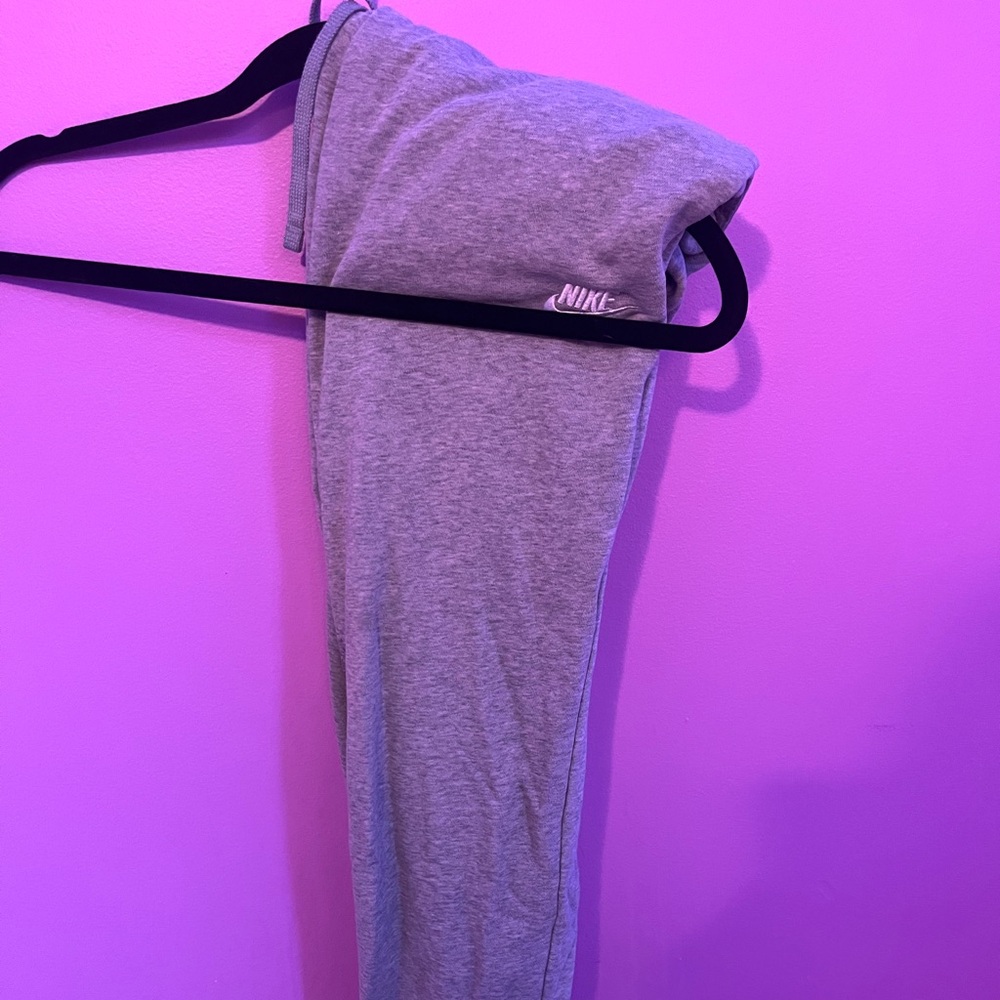 Nike Gray Heathered Joggers Soft Cotton Blend